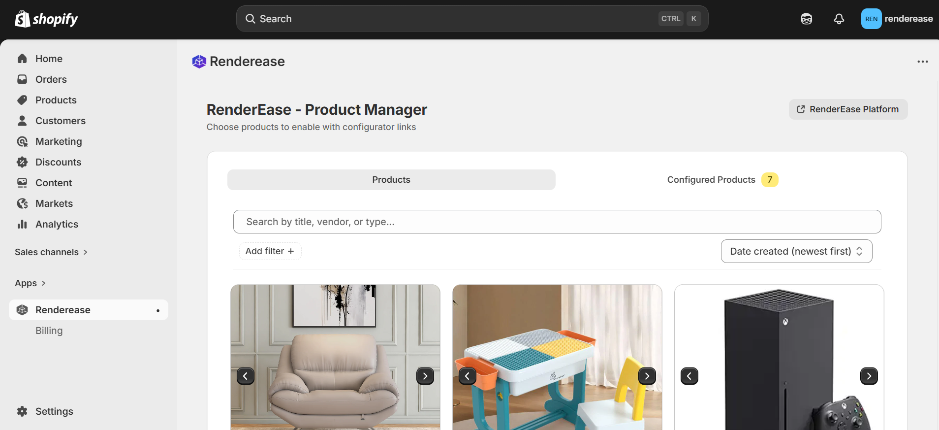 RenderEase App – Product Manager