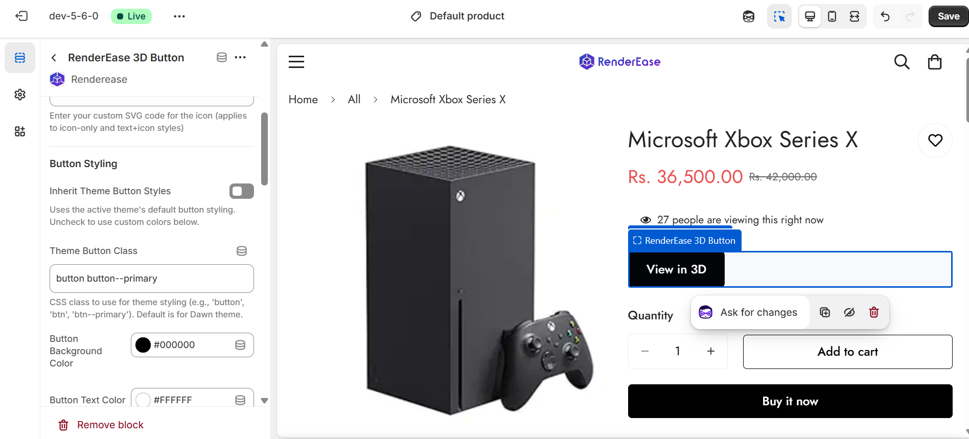 Customize 3D Button